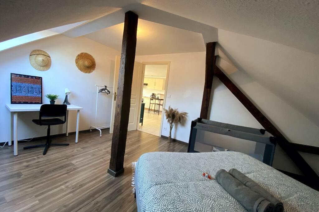 10Min Bus Strasbourg Centre-Parking Prive-Wifi-Tv Leilighet Bischheim Eksteriør bilde